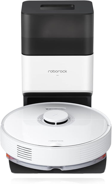 roborock Q7 MAX+ Robot Aspirador 4200Pa con estación de Vaciado automático de 2,5 l, aspiradoras robóticas de navegación Lidar Mapeo de Varios Pisos con Zonas prohibidas, WiFi/Alexa/App Conectado